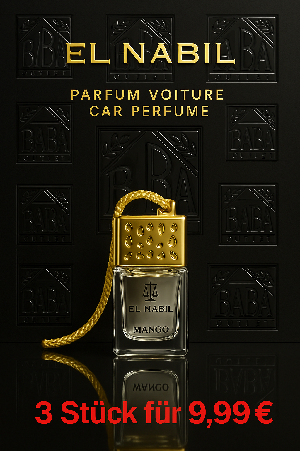 3x El Nabil 6ml Auto Duft Car Parfume (Set)