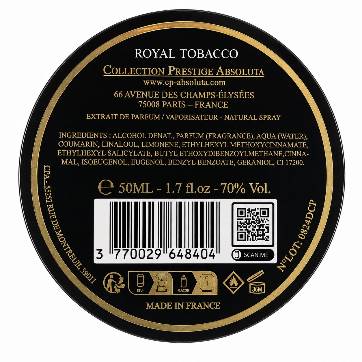 Collection Prestige Absoluta -Royal Tobacco Extrait de Parfum 50 ml