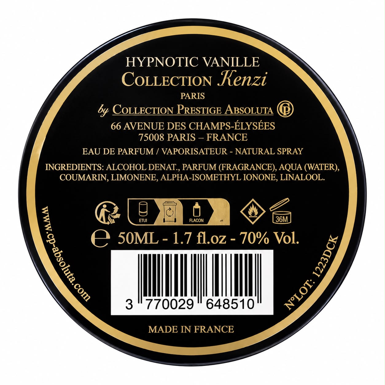 Collection Prestige Absoluta -Collection Kenzi Paris Hypnotic Vanille Eau de Parfum 50 ml
