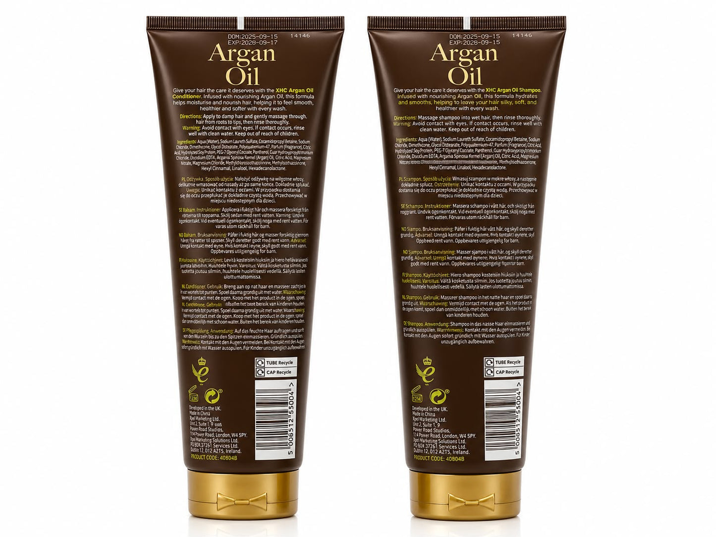 XHC Argan Oil Shampoo & Conditioner Set | 2 × 300 ml