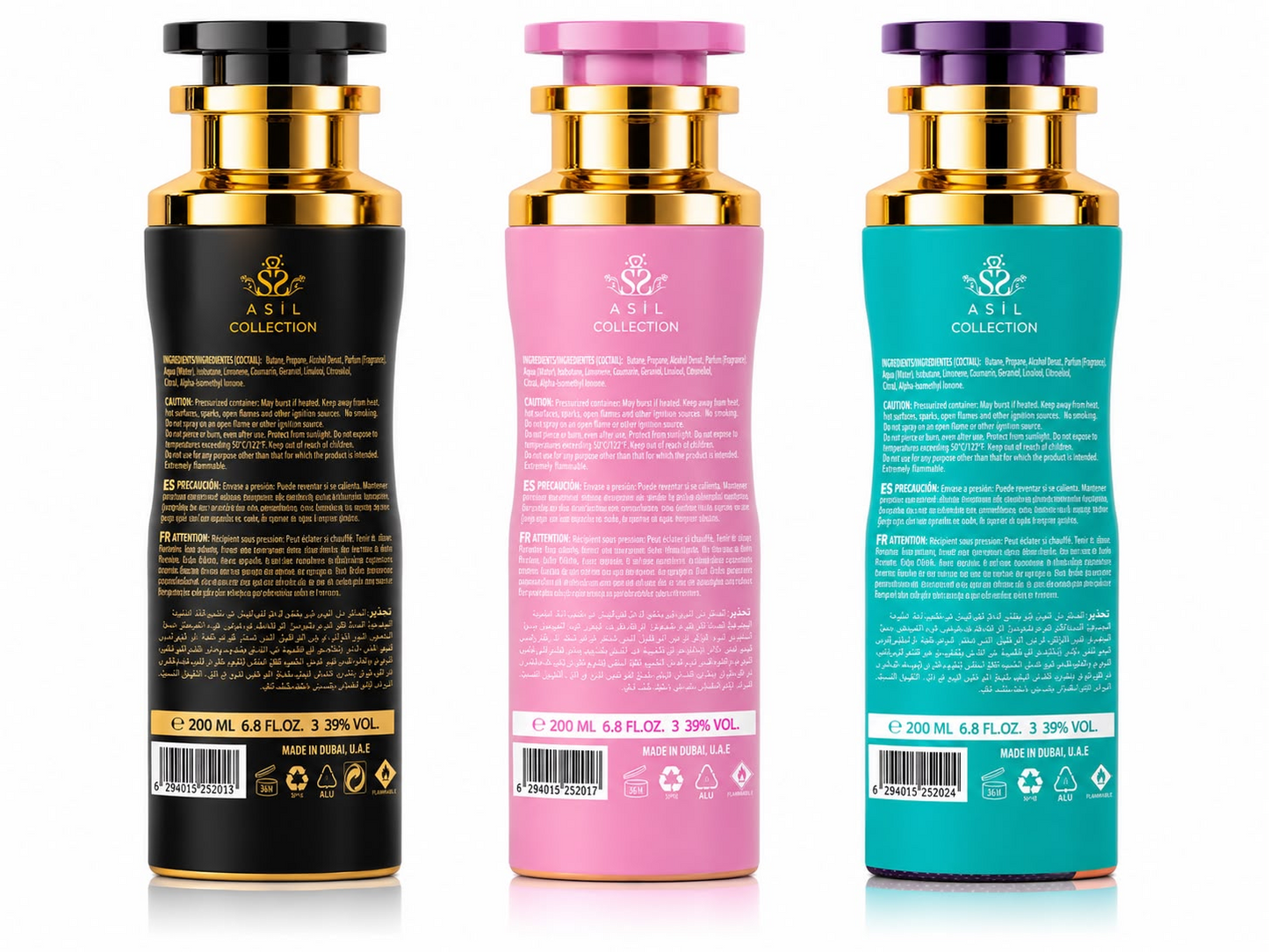 ASIL Collection 3er-Set Perfume Bodyspray 3 × 200ml – Pure Fresh, JAWA & Élixir d'Alger