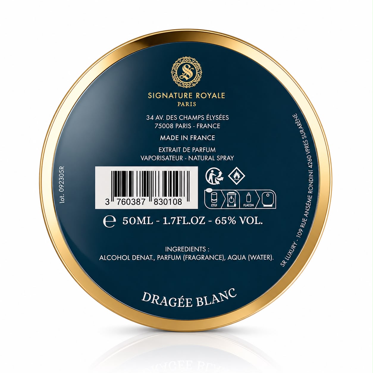 Signature Royal Paris - Dragee Blanc- Extrait de Parfum - 50ml