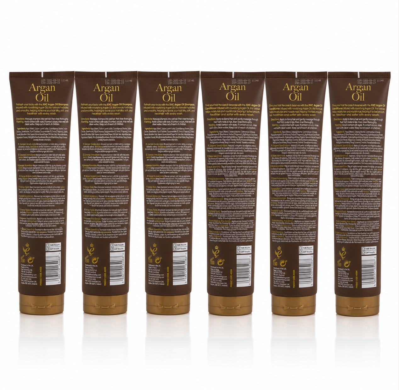 XHC Argan Oil Shampoo & Conditioner 3er-Set - 6 × 300 ml