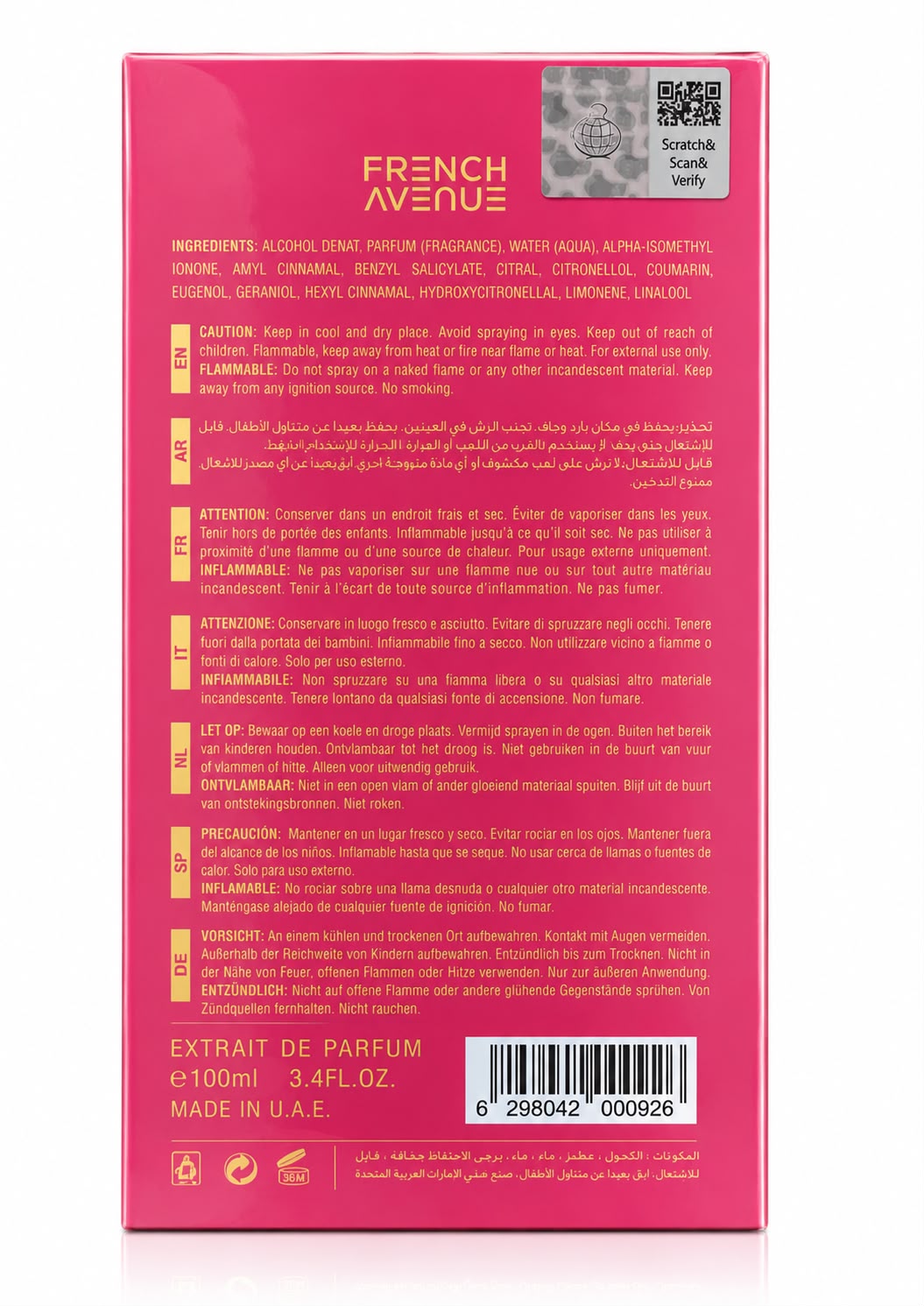 French Avenue Vulcan Baie Extrait de Parfum 100 ml Damenparfum