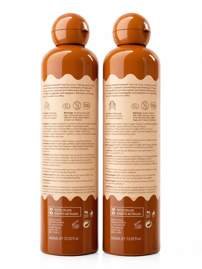 XHC The Hair Café Caramel Macchiato Shampoo & Conditioner Set – 2 × 400 ml | Vegan Haarpflege mit Caramel-Macchiato-Duft