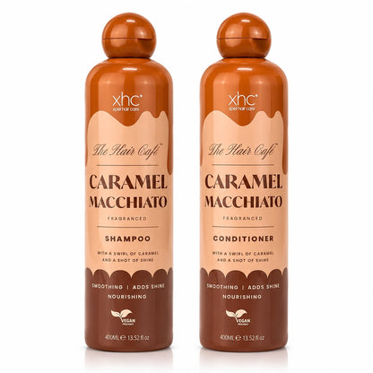 XHC The Hair Café Caramel Macchiato Shampoo & Conditioner Set – 2 × 400 ml | Vegan Haarpflege mit Caramel-Macchiato-Duft