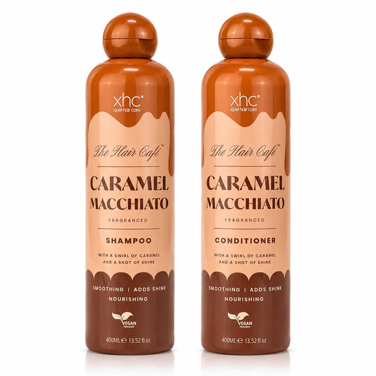 XHC The Hair Café Caramel Macchiato Shampoo & Conditioner Set – 2 × 400 ml | Vegan Haarpflege mit Caramel-Macchiato-Duft