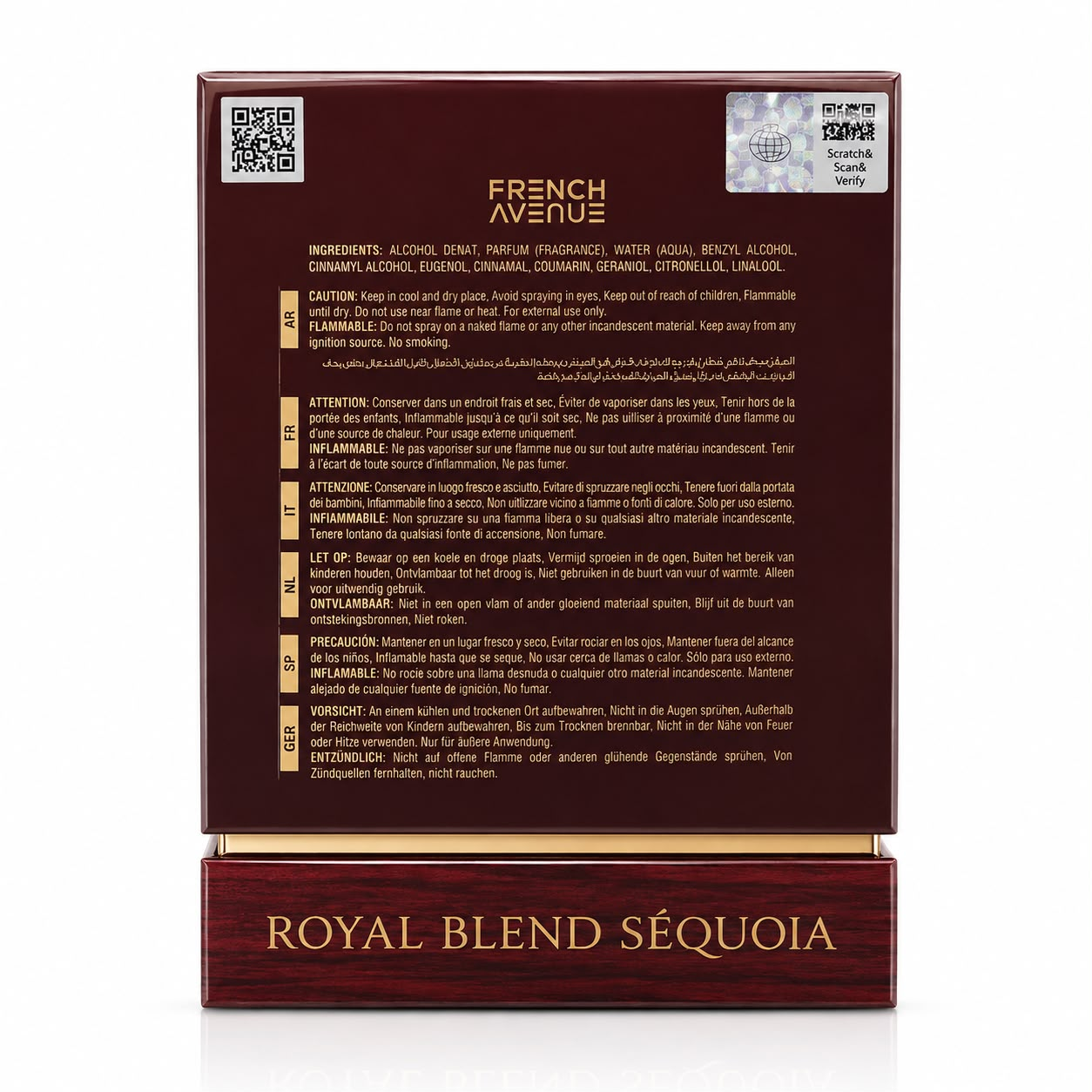 French Avenue Royal Blend Séquoia Extrait de Parfum 100ml – Unisex